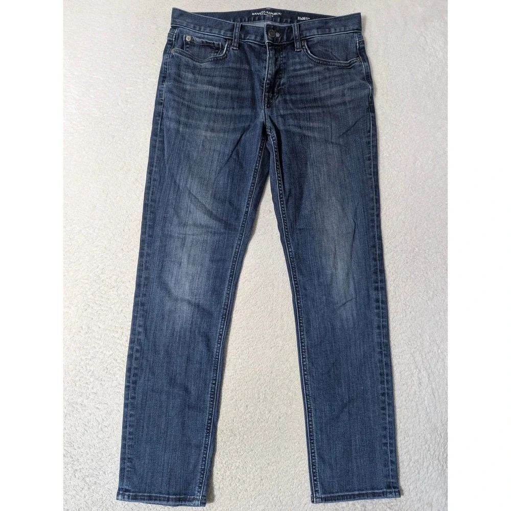 Banana Republic Traveler Jeans Mens 31x30 Blue Slim Fit Stretch Denim‎